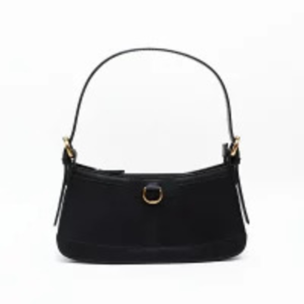 Burberry Leather One Shoulder Hobo Bag Black - Picture 2 of 13